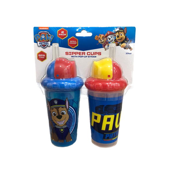 Paw Patrol Sippy Cups with Straw 295ml - 2 Pack