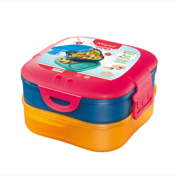 Picnik Concepts 3 In 1 Lunch Box - Red