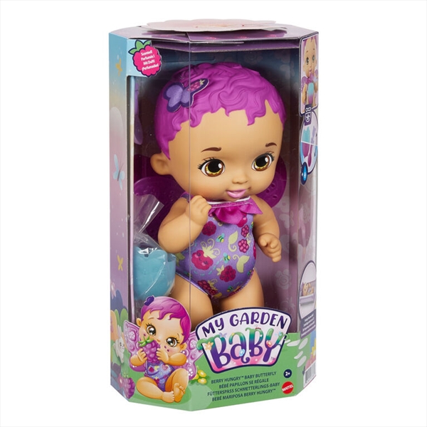 My Garden Baby Berry Hungry Butterfly Doll - Purple Hair