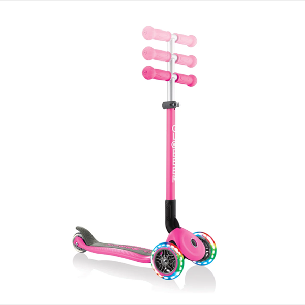 Primo Foldable Lights Scooter - Neon Pink