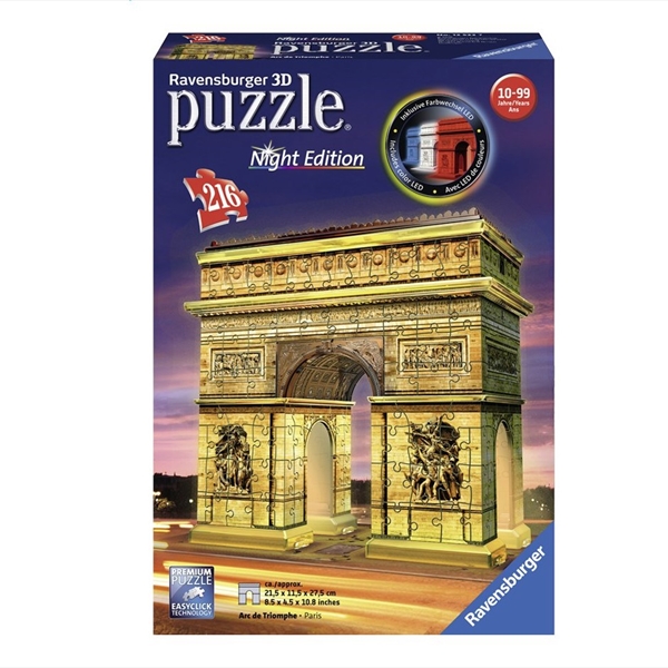3D Triumphal Arch At Night - 216 Pieces