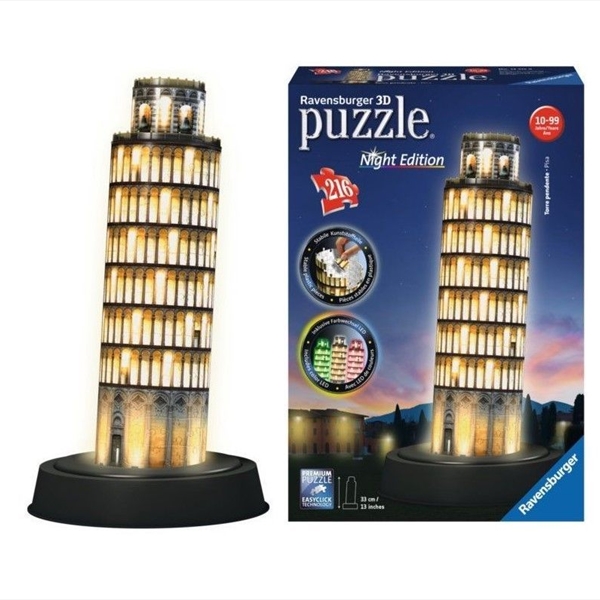 3D Tower Of Pisa Night Edition, 216 Pieces