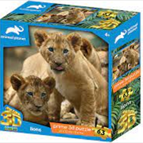 AFRICAN LIONS 3D JIGSAW 63PC