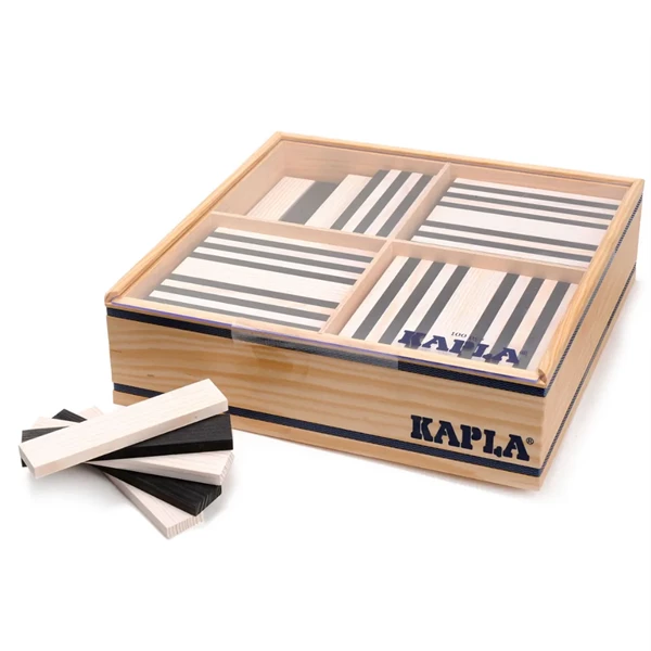 Kapla Box Black & White 100-piece set, 2 colors