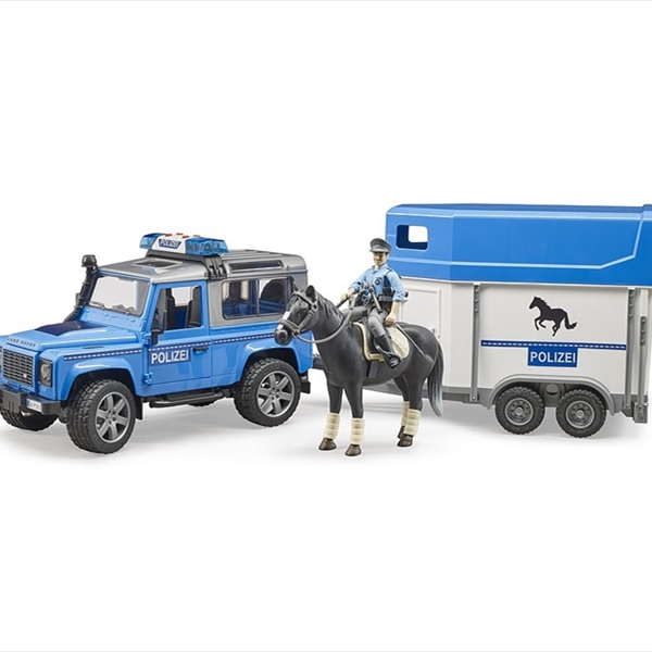 Land Rover Defender Police With Mounted Police Officer