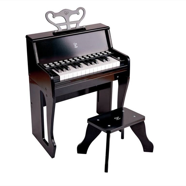 Black Piano With Stool