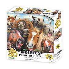 SELFIES HORSES 3D JIGSAW 48PC
